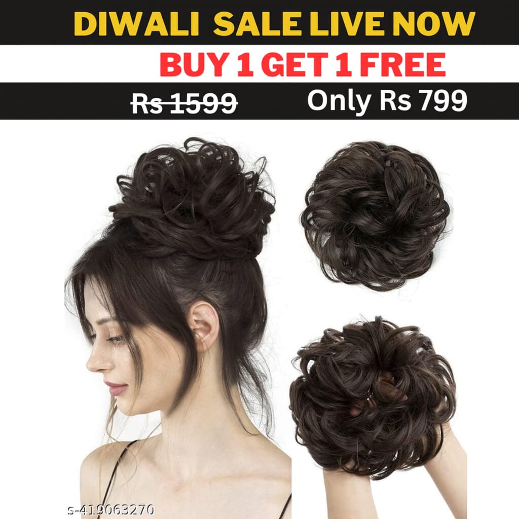Buy 1 Get 1 FREE Hair Bun (Juda) Pack Of 2 Bun